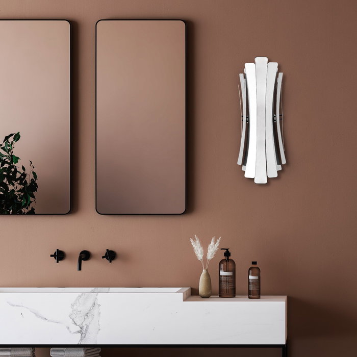 Opviq Lámpara de Pared de Cuerpo Metálico Plateado